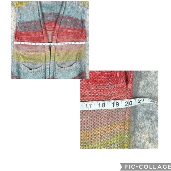 Anthropologie MOTH Rinda Rainbow Duster Cardigan Mohair Long Vest - Sz XS/S - Picture 11 of 11